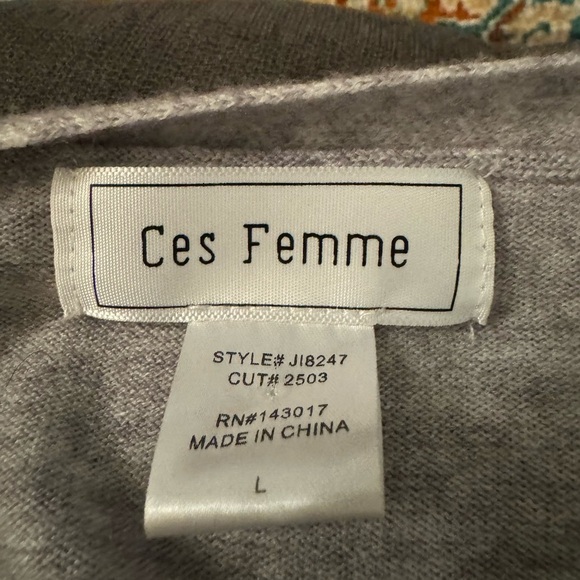 Vintage Ces Femme Large Patch Pocket Long Cardigan Duster•Large - Picture 5 of 7